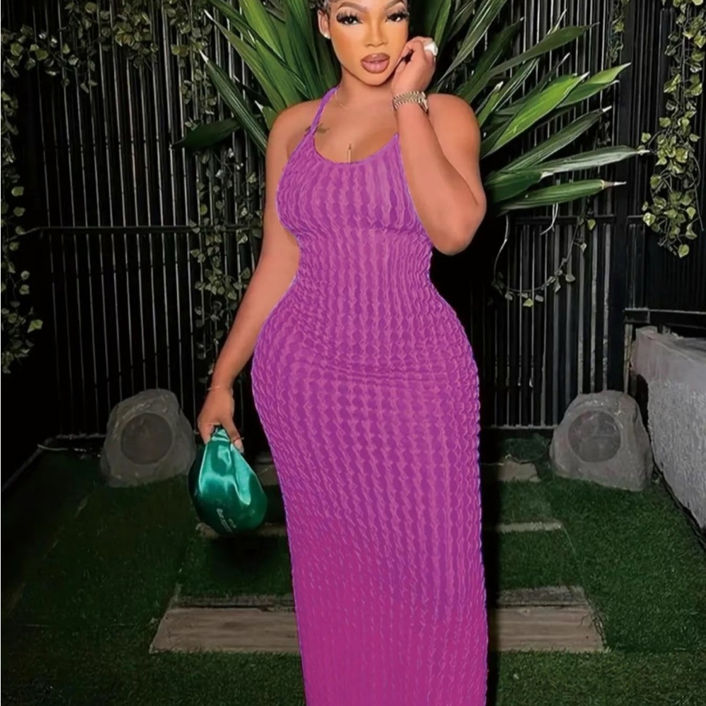Brand New Purple Maxi Bodycon Dress for a Night Out